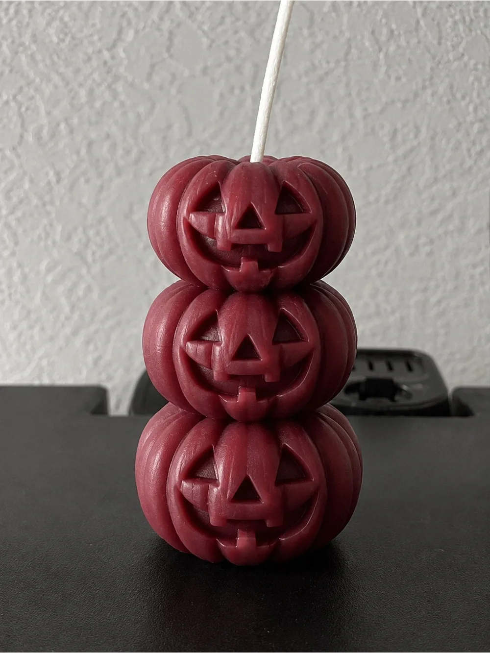 Handmade Jack O Lantern Pumpkin Candle Set of 2 Halloween Fall Decor